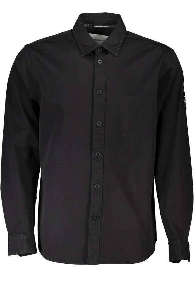 5705CALVIN KLEIN CAMICIA MANICHE LUNGHE UOMO NERO