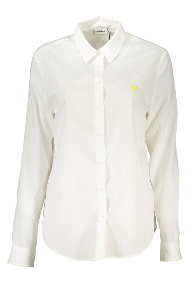 7051DESIGUAL CAMICIA MANICHE LUNGHE DONNA BIANCO