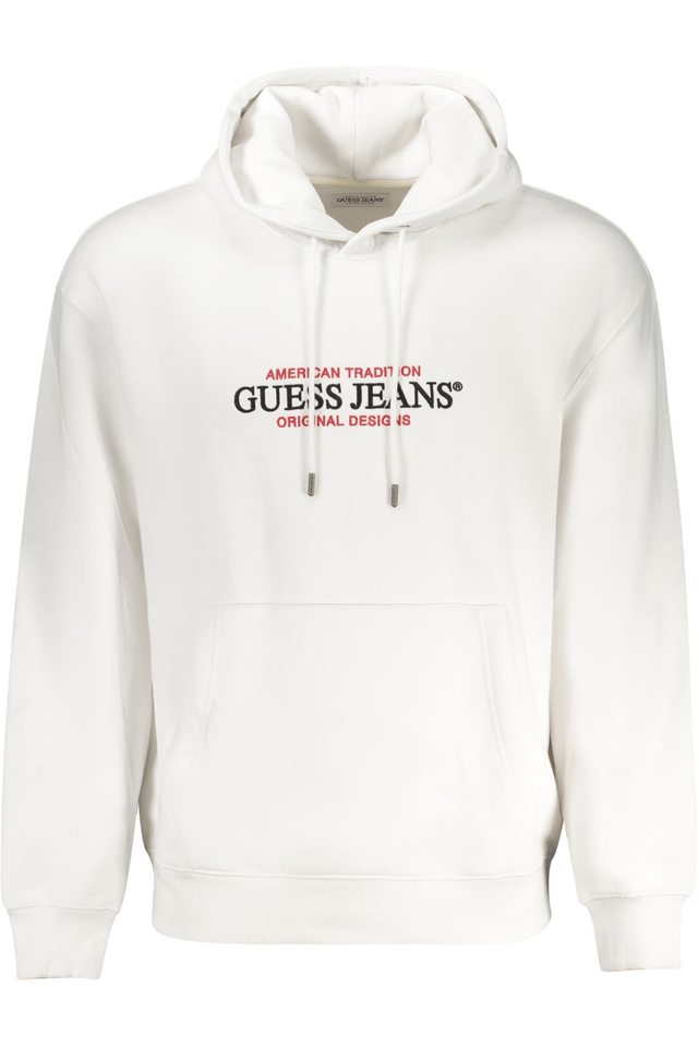 10329GUESS JEANS FELPA SENZA ZIP UOMO BIANCO