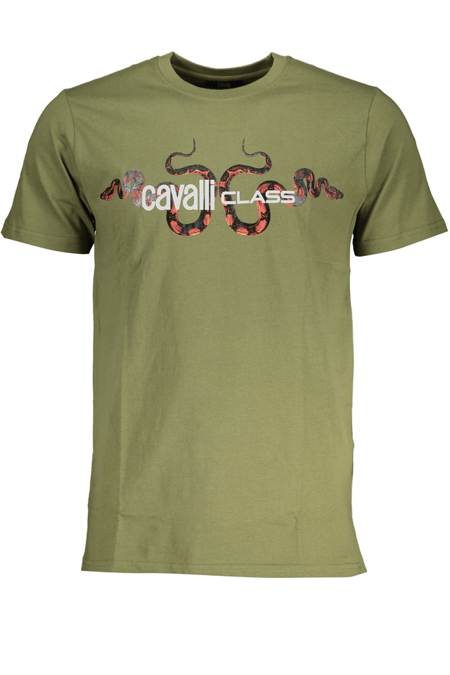 7849CAVALLI CLASS T-SHIRT MANICHE CORTE UOMO VERDE