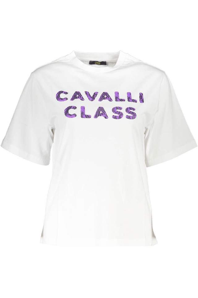 4100CAVALLI CLASS T-SHIRT MANICHE CORTE DONNA BIANCO