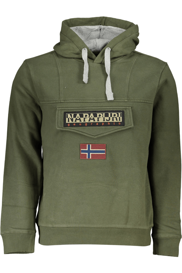 5716NAPAPIJRI FELPA SENZA ZIP UOMO VERDE