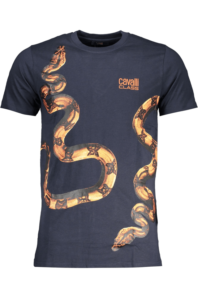7800CAVALLI CLASS T-SHIRT MANICHE CORTE UOMO BLU