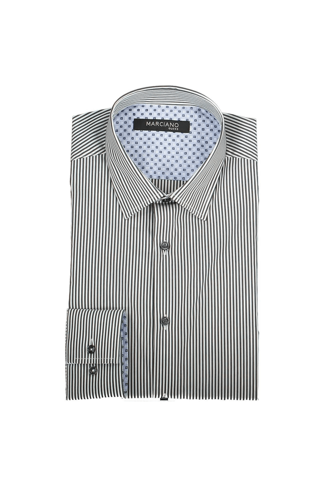 36GUESS MARCIANO CAMICIA MANICHE LUNGHE UOMO NERO