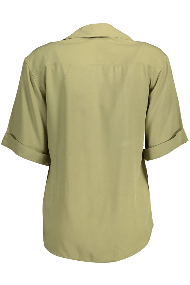 2159GANT CAMICIA MANICHE CORTE DONNA VERDE