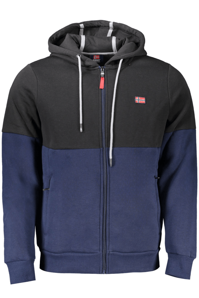 10200NORWAY 1963 FELPA CON ZIP UOMO BLU