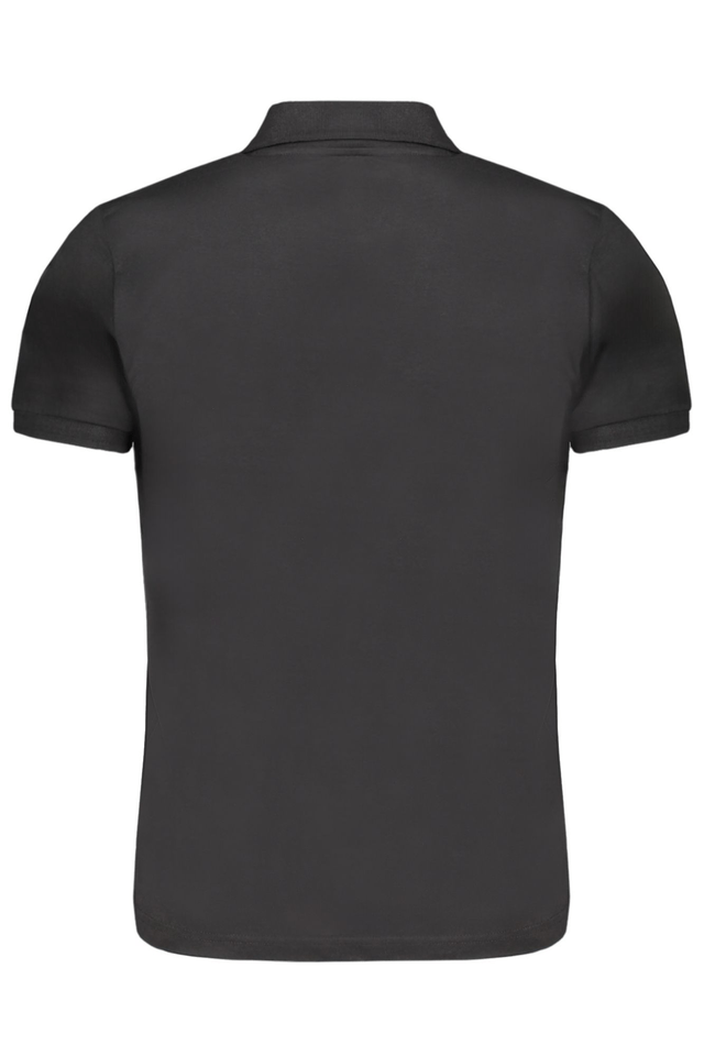 9623GIAN MARCO VENTURI POLO MANICHE CORTE UOMO NERO