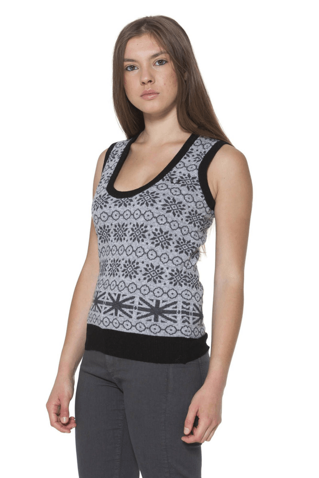 165FRED PERRY GILET DONNA GRIGIO