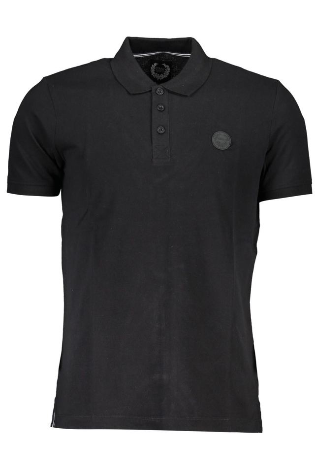 4024GIAN MARCO VENTURI POLO MANICHE CORTE UOMO NERO