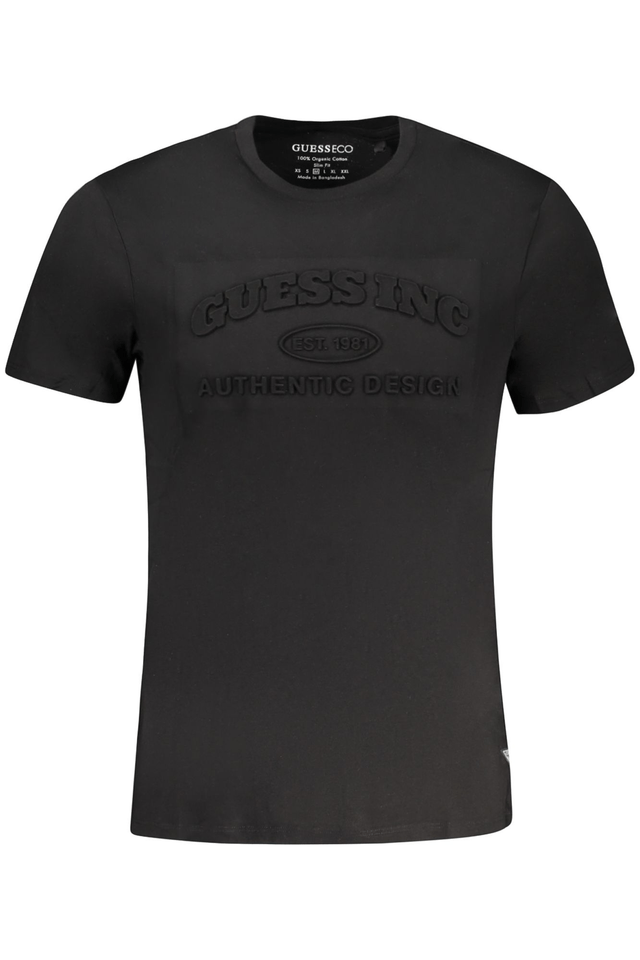 10580GUESS JEANS T-SHIRT MANICHE CORTE UOMO NERO