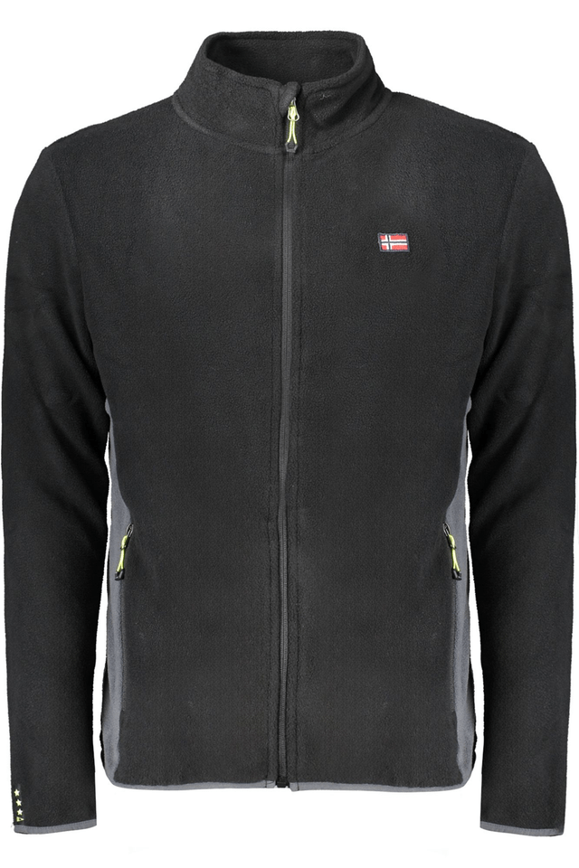 10196NORWAY 1963 FELPA CON ZIP UOMO NERO