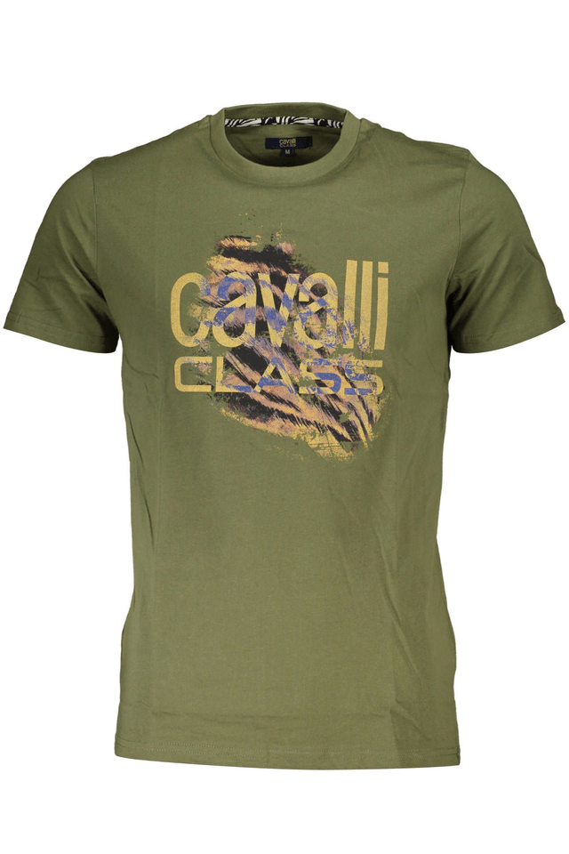 4530CAVALLI CLASS T-SHIRT MANICHE CORTE UOMO VERDE