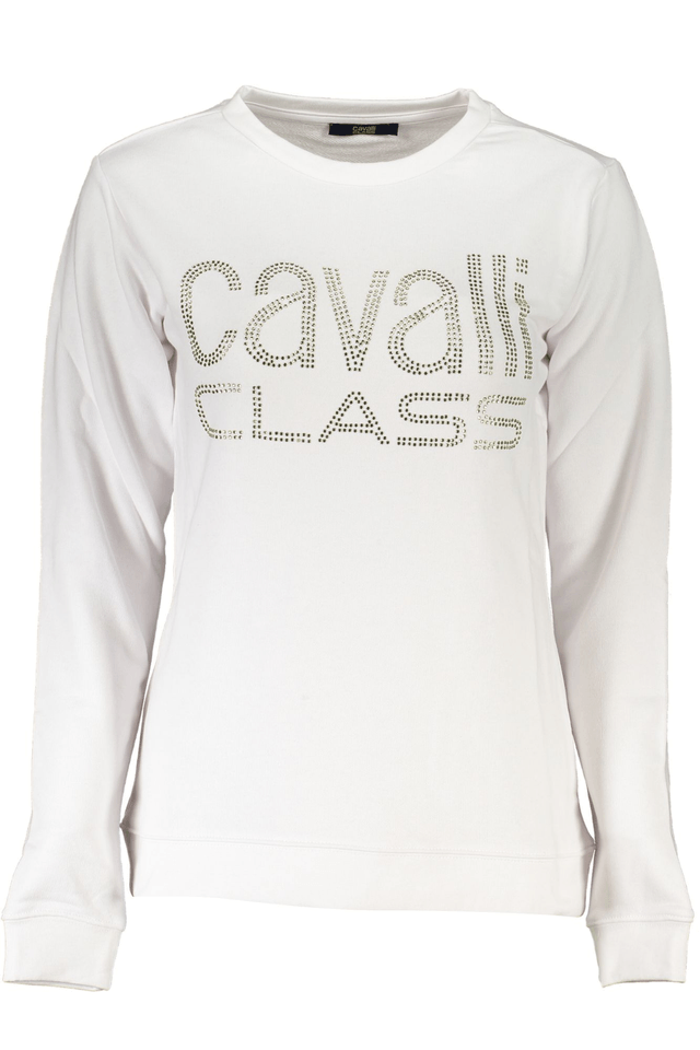 6785CAVALLI CLASS FELPA SENZA ZIP DONNA BIANCO