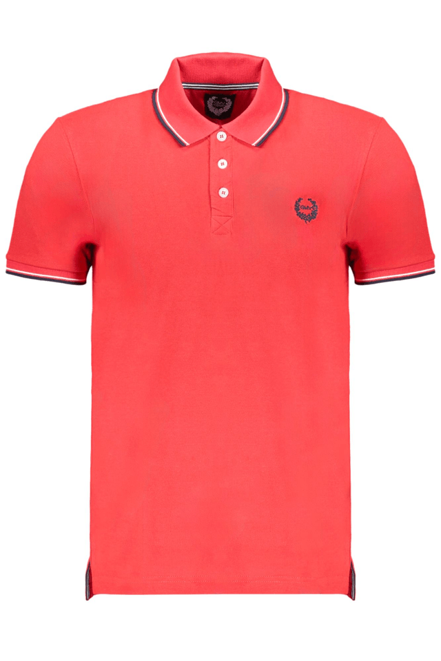 9576GIAN MARCO VENTURI POLO MANICHE CORTE UOMO ROSSO