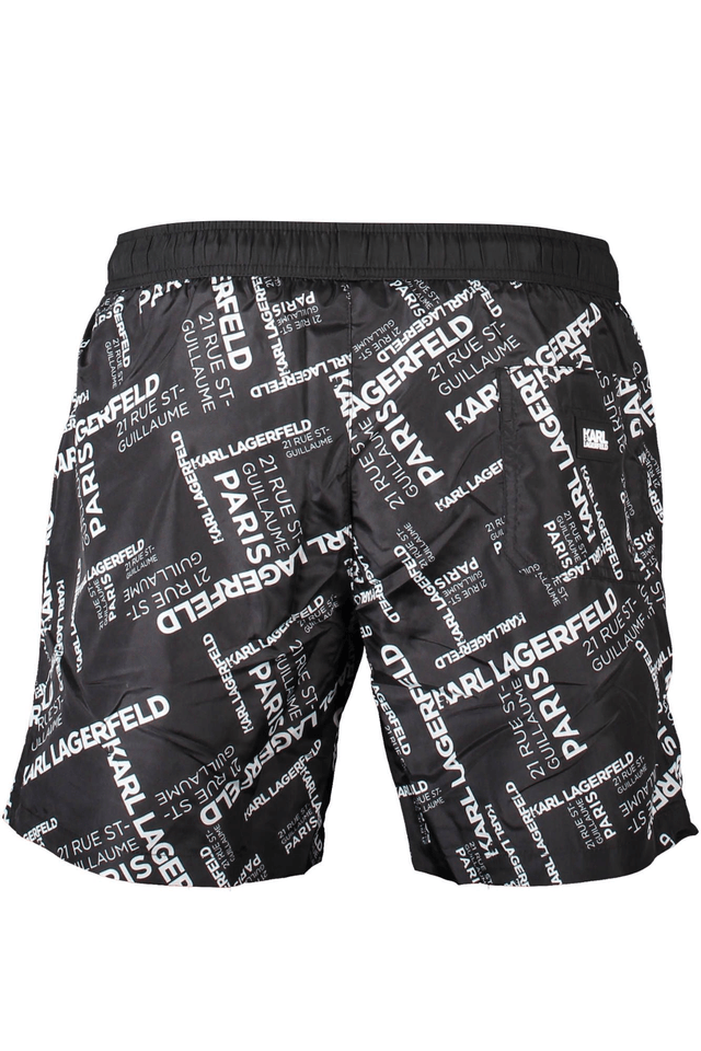 3532KARL LAGERFELD BEACHWEAR COSTUME PARTE SOTTO UOMO NERO