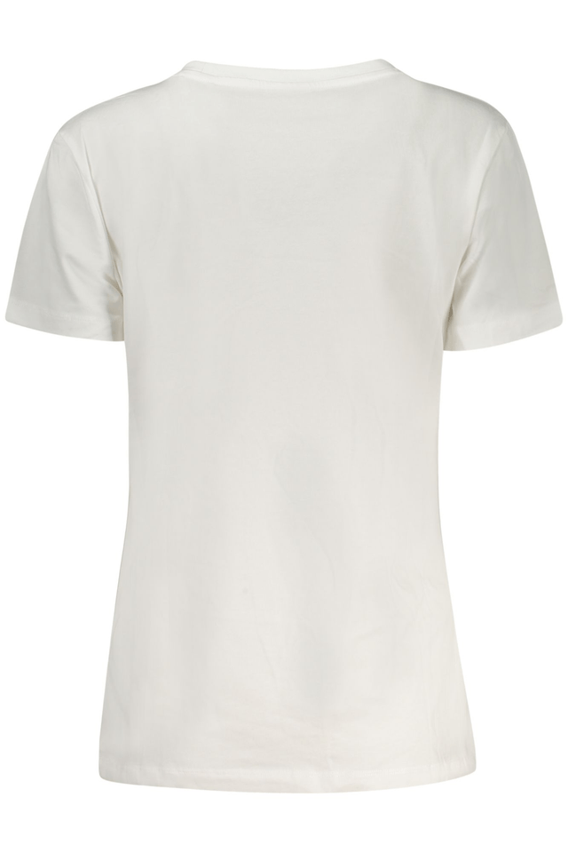 10617GUESS JEANS T-SHIRT MANICHE CORTE DONNA BIANCO