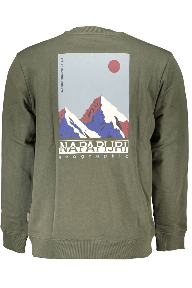5718NAPAPIJRI FELPA SENZA ZIP UOMO VERDE
