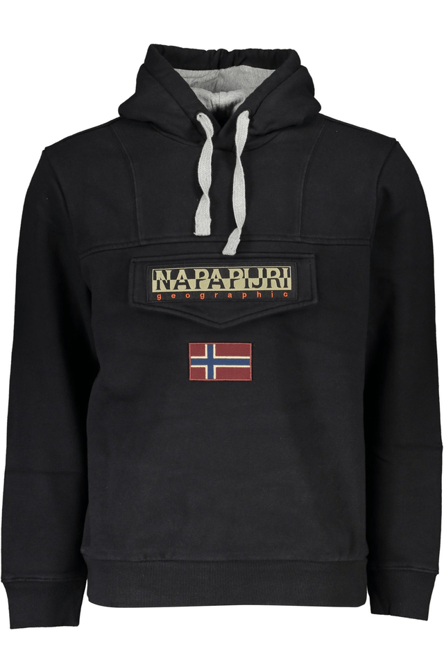 5766NAPAPIJRI FELPA SENZA ZIP UOMO NERO