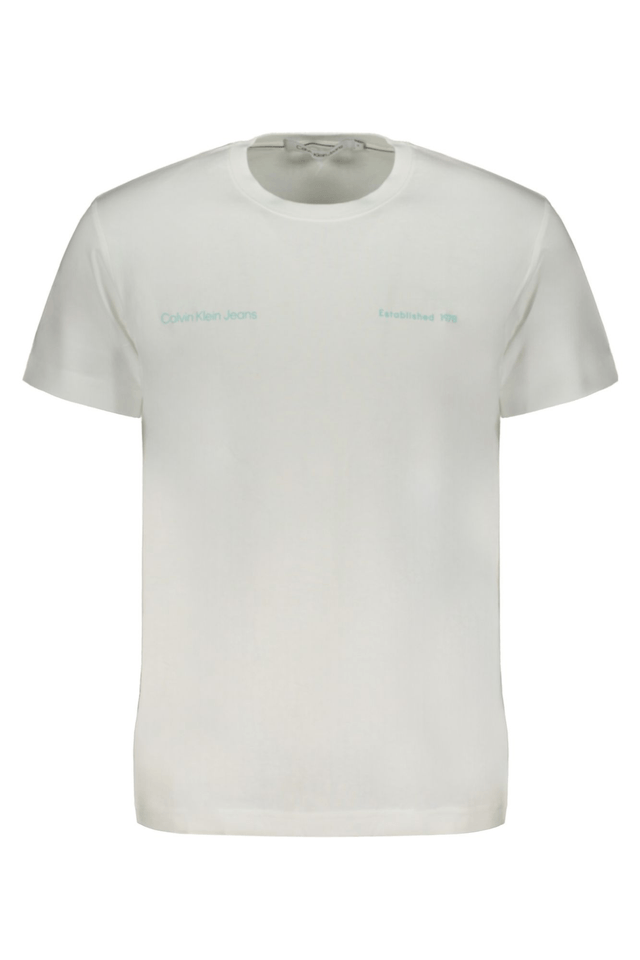 8463CALVIN KLEIN T-SHIRT MANICHE CORTE UOMO BIANCO
