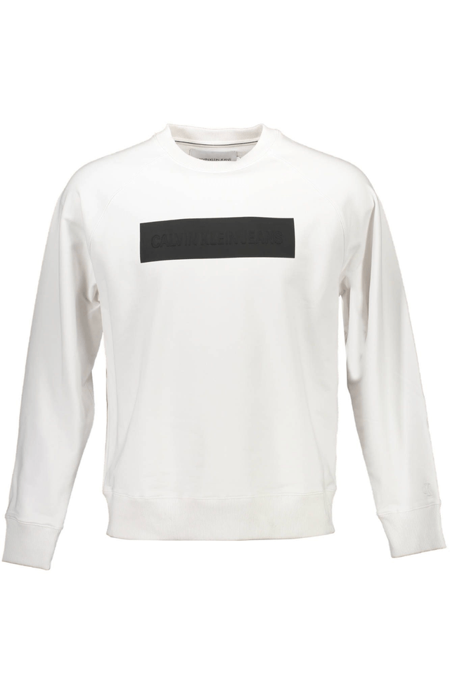 649CALVIN KLEIN FELPA SENZA ZIP UOMO BIANCO