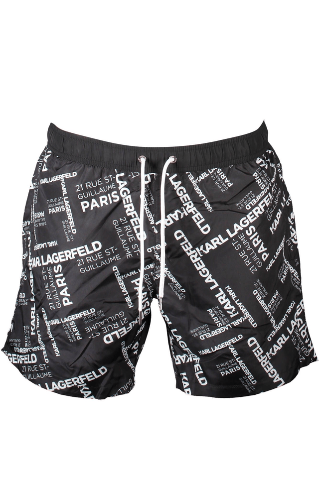 3532KARL LAGERFELD BEACHWEAR COSTUME PARTE SOTTO UOMO NERO