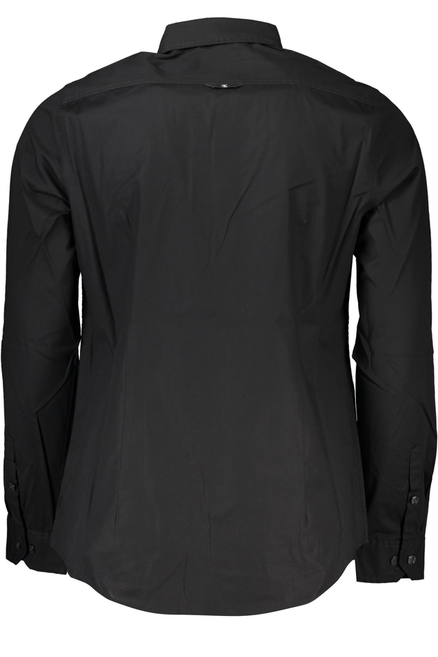 7066CALVIN KLEIN CAMICIA MANICHE LUNGHE UOMO NERO
