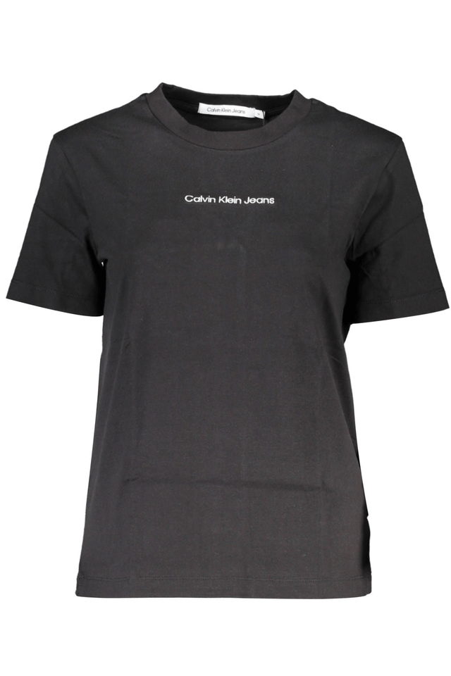 4677CALVIN KLEIN T-SHIRT MANICHE CORTE DONNA NERO