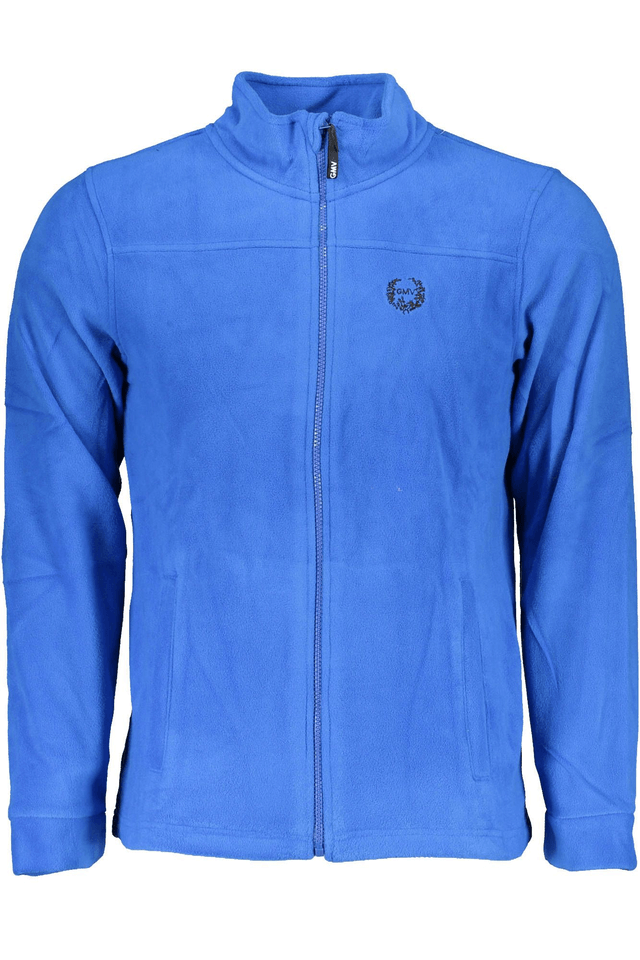 2336GIAN MARCO VENTURI FELPA CON ZIP UOMO BLU