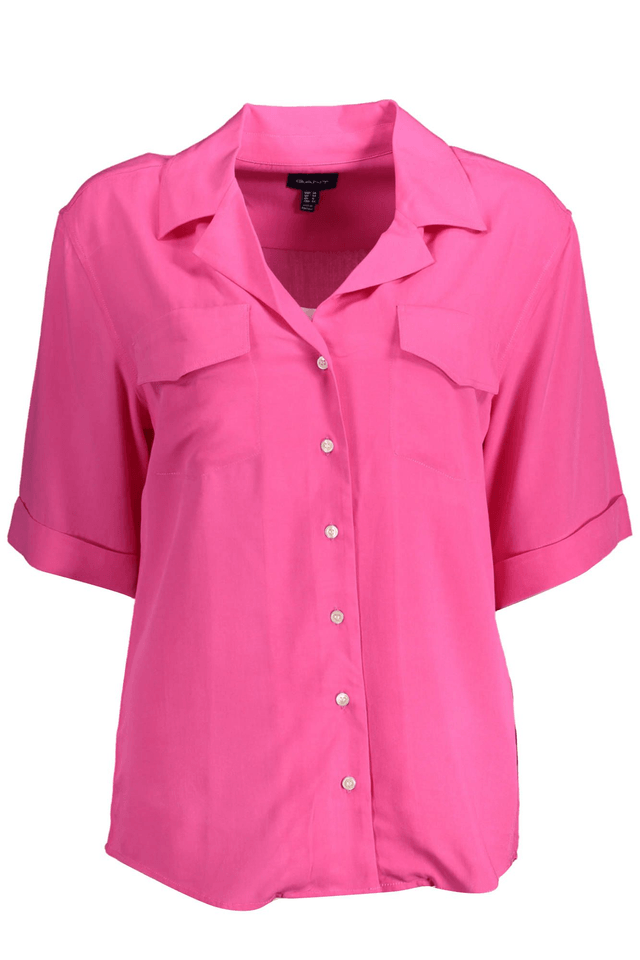 2160GANT CAMICIA MANICHE CORTE DONNA ROSA