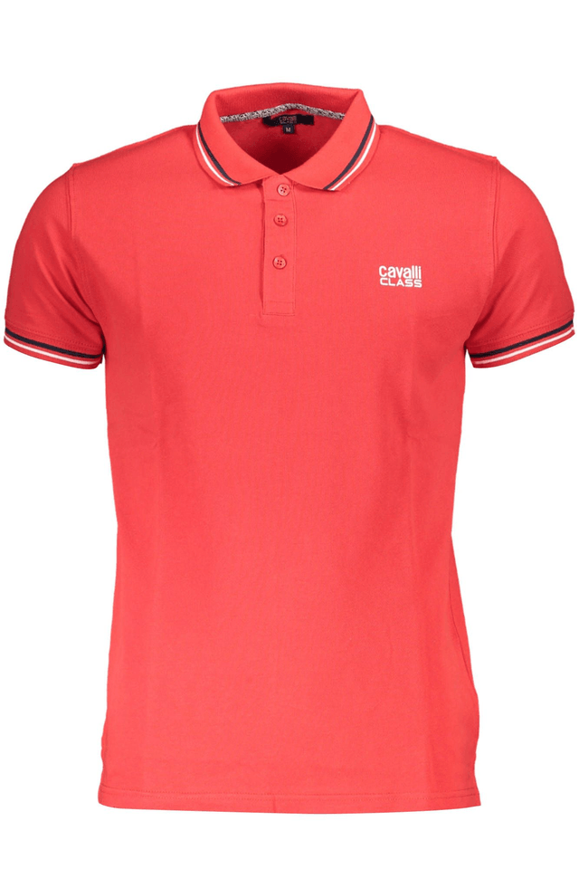 4556CAVALLI CLASS POLO MANICHE CORTE UOMO ROSSO