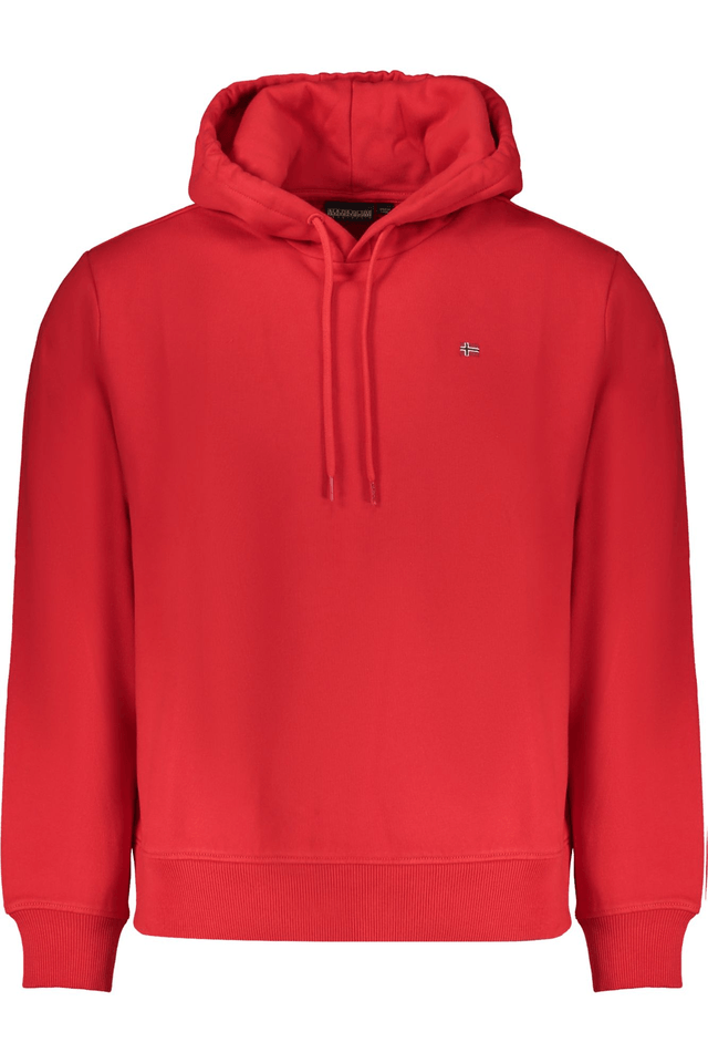 10379NAPAPIJRI FELPA SENZA ZIP UOMO ROSSO
