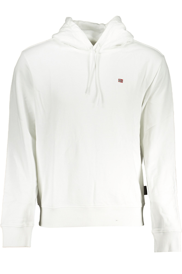 7570NAPAPIJRI FELPA CON ZIP UOMO BIANCO