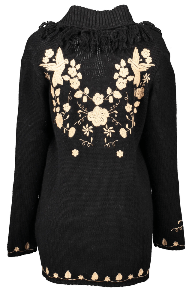1077BLUGIRL CARDIGAN DONNA NERO
