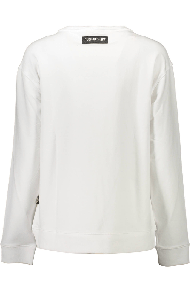 1087PLEIN SPORT FELPA SENZA ZIP DONNA BIANCO