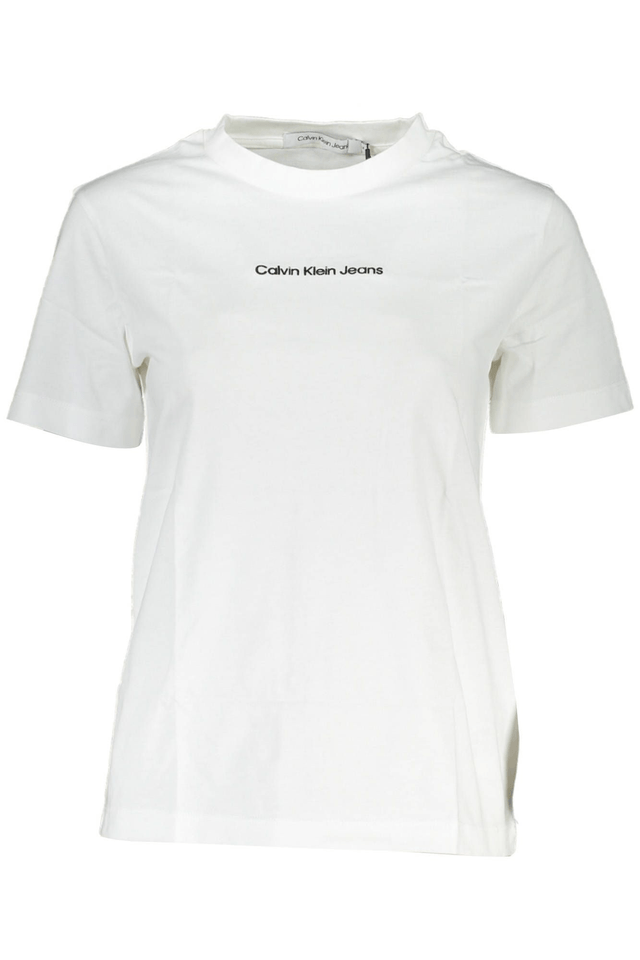 4678CALVIN KLEIN T-SHIRT MANICHE CORTE DONNA BIANCO