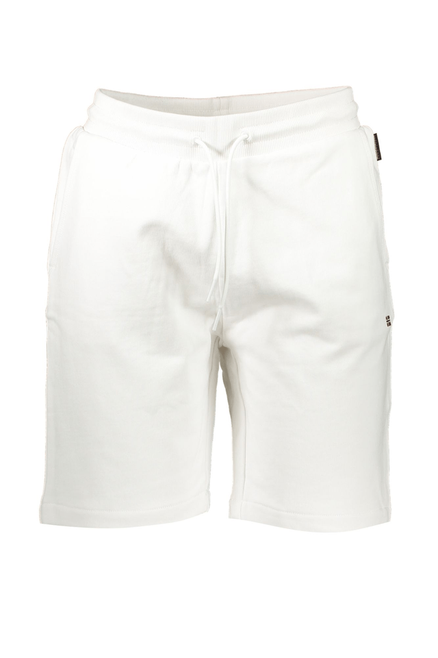 7685NAPAPIJRI PANTALONE SHORT UOMO BIANCO