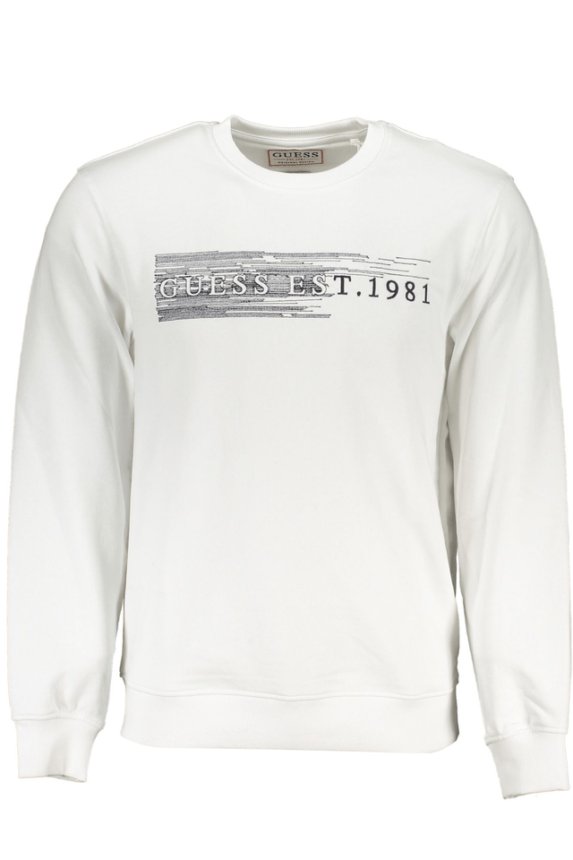 7448GUESS JEANS FELPA SENZA ZIP UOMO BIANCO