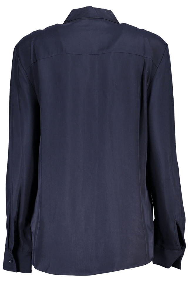 7409TOMMY HILFIGER CAMICIA MANICHE LUNGHE DONNA BLU