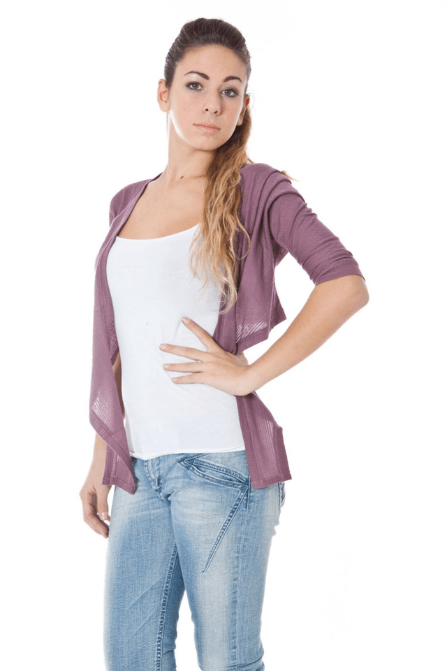 854PHARD COPRISPALLE MANICHE LUNGHE DONNA ROSA