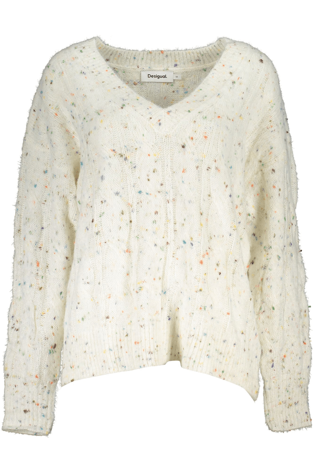 5518DESIGUAL MAGLIONE DONNA BIANCO