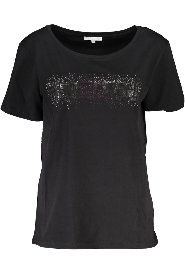 6651PATRIZIA PEPE T-SHIRT MANICHE CORTE DONNA NERO