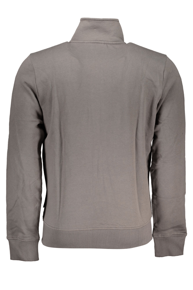 7708NAPAPIJRI FELPA CON ZIP UOMO GRIGIO