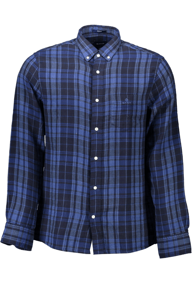 1165GANT CAMICIA MANICHE LUNGHE UOMO BLU