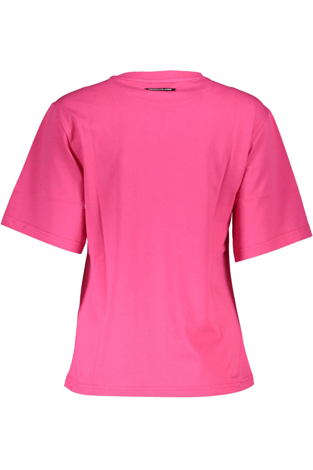 4098CAVALLI CLASS T-SHIRT MANICHE CORTE DONNA ROSA