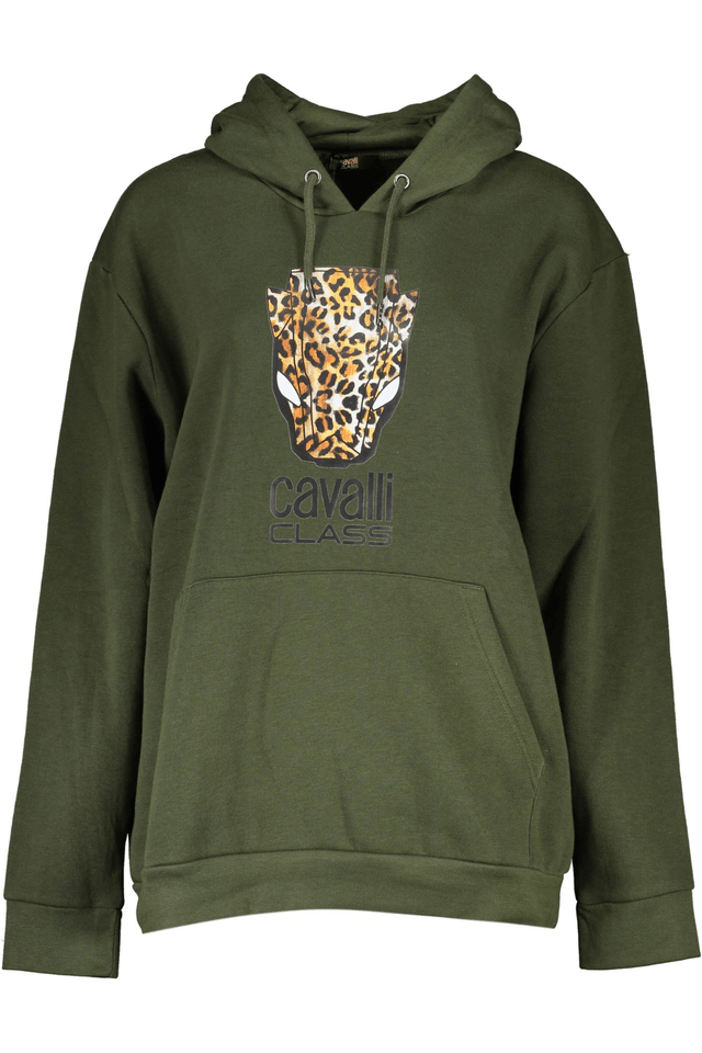 7954CAVALLI CLASS FELPA SENZA ZIP DONNA VERDE