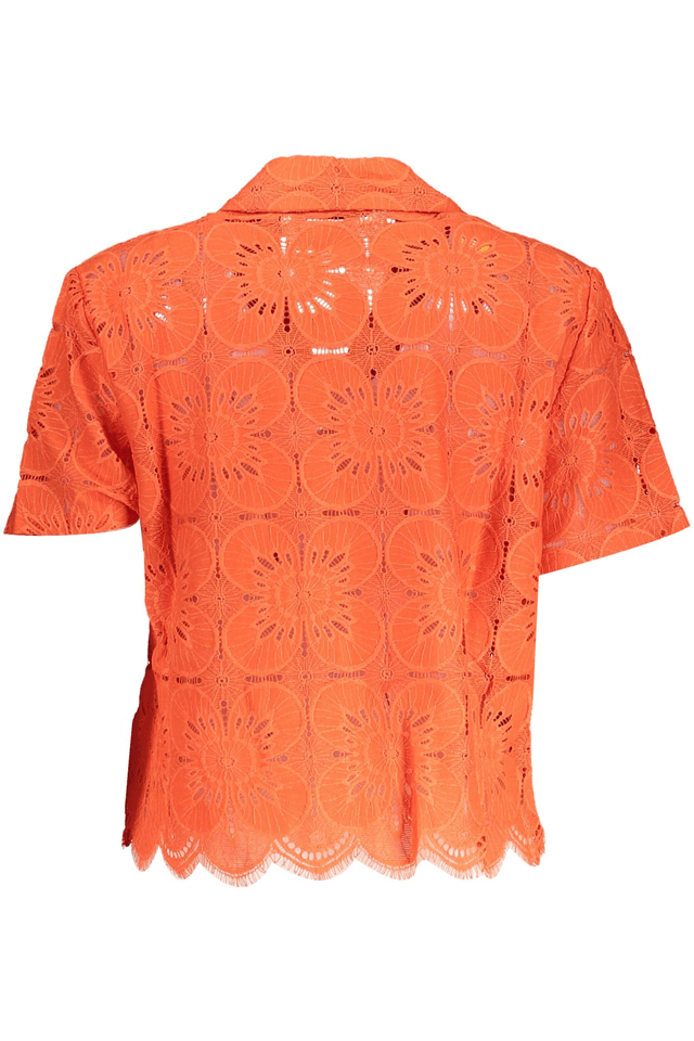 3121DESIGUAL CAMICIA MANICHE CORTE DONNA ARANCIO