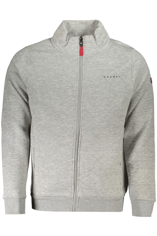 10122NORWAY 1963 FELPA CON ZIP UOMO GRIGIO