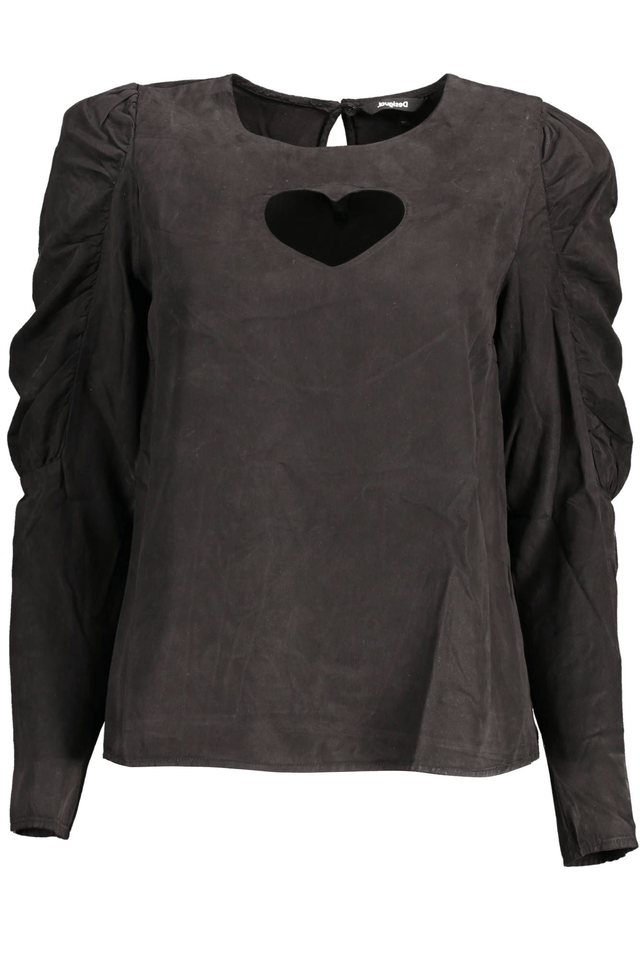 2096DESIGUAL CAMICIA MANICHE LUNGHE DONNA NERO