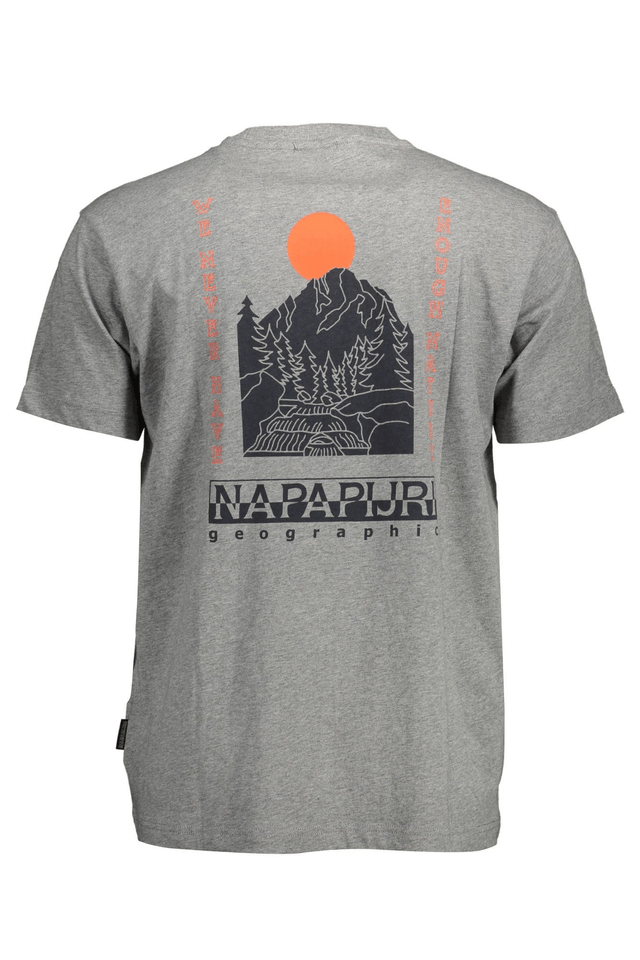 1658NAPAPIJRI T-SHIRT MANICHE CORTE UOMO GRIGIO