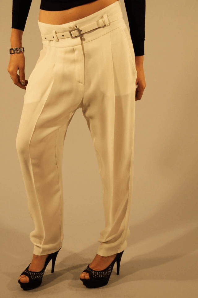 656PATRIZIA PEPE PANTALONE DONNA BIANCO